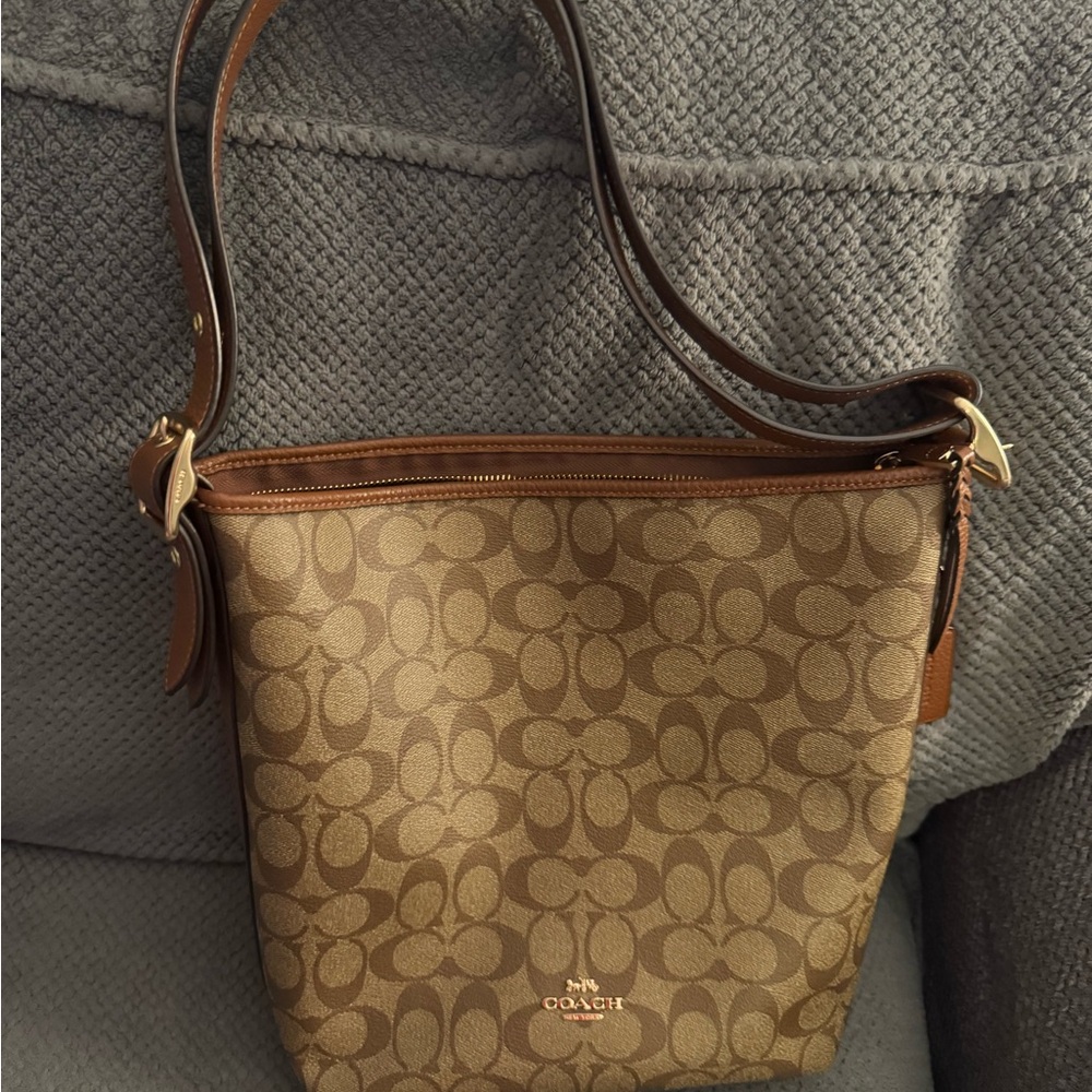 Coach Brown Signature Shoulder Bag